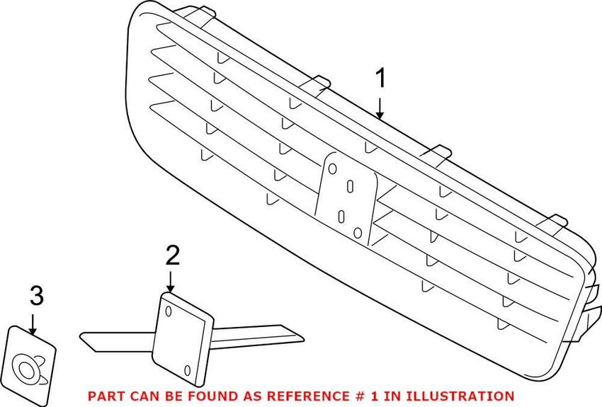 Radiator Grille - Center (R-Design)